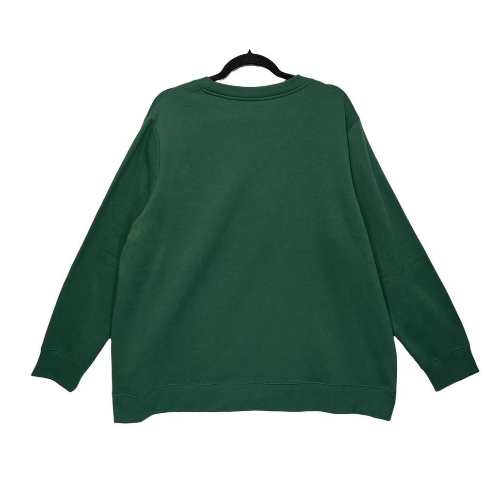 Disney Winnie The Pooh Holiday Crew Neck Sweatshirt NWOT Women's Sz 2X Green - Picture 3 of 7